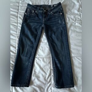 Miss Me Dark Blue Easy Capri Jeans Women